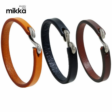 Handmade Unisex Genuine Leather Bracelet Adjustable Cuff WristbandPunk Leather Wrap Bangle