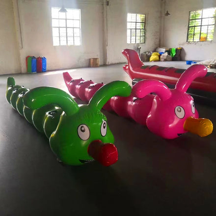 Giant Inflatable PVC Worm Caterpillar Racing Dragon Boat Team Building Game-CE Certified 4-10 Seats DL Brand