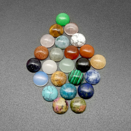 4\6\8\10\12MM Gemstone Cabochons Natural Synthetic Stone Beads Green Aventurine Cabochons for Earring Necklace Bracelet