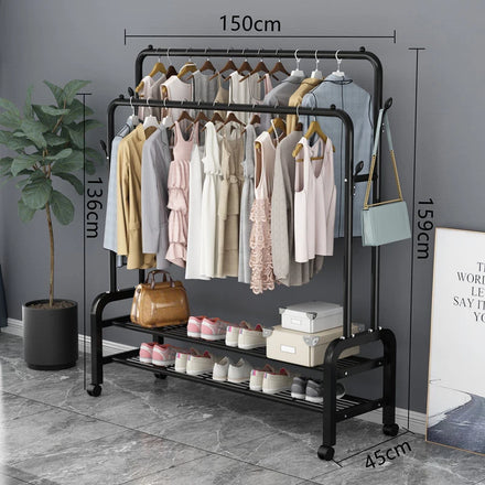 Multifunctional Coat Hanger for Home Use Large Capacity Metal Coat Hanger Clothing Display Rack
