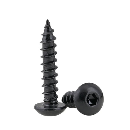 OEM Flat GB Wood Screw Set M5M6 Black Color Self-Tapping Stainless Steel Screw SS 5X1/2 Black Screw Ph for Hexagon Wood