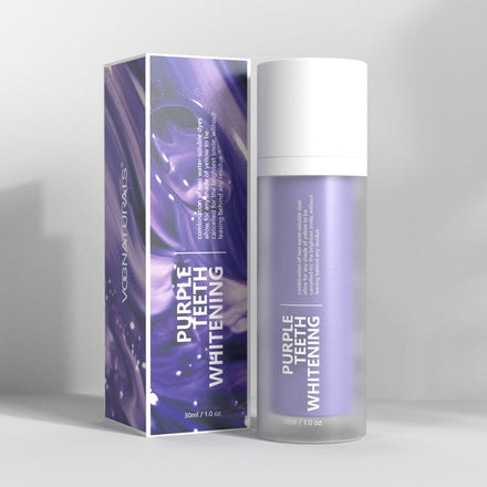 Private Label V34 Deep Clean Tooth Stain Removal Purple Toothpaste Multi-Purpose Colour Correcting Teeth Whitening Accessory