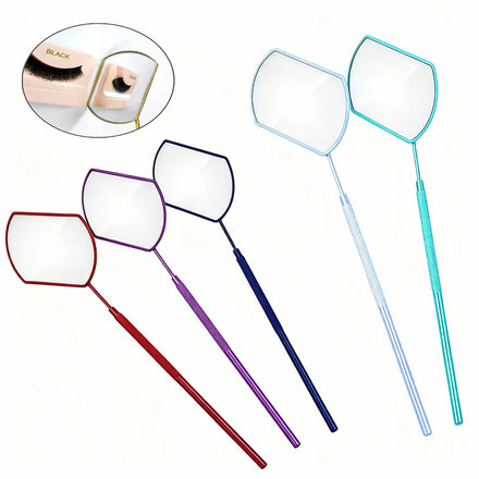 Dentel Mirror Square Eyelash Checking Mirror Private Label Colorful Stainless Steel Aluminum Personalized Cosmetic Mirror