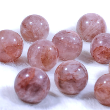 Wholesale Natural Gemstones Rose Fire Quartz Spheres Crystal Balls for Home Decoration