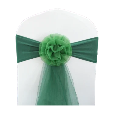 Wholesale Flower Wedding Stretch Chair Sash Spandex Belt Chair Band for Party Event Decor