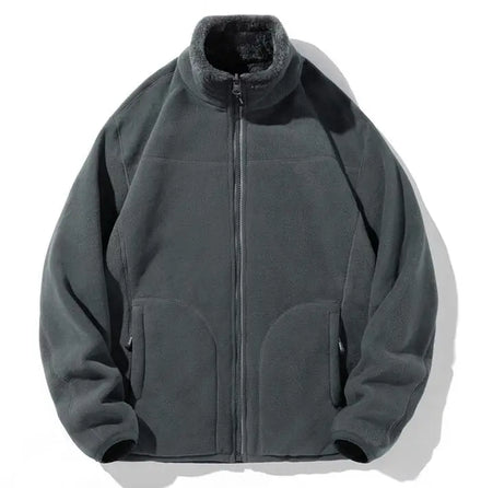 Men Blank Fur Coat Wholesale Sherpa Wool Jacket Fleece Zip up Jackets Custom Sherpa Fleece Jacket