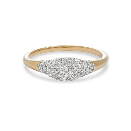 Milskye 925 Silver Jewelry Vendors 14k Gold Vermeil Diamond Mini Signet Pinky Band Ring Designs