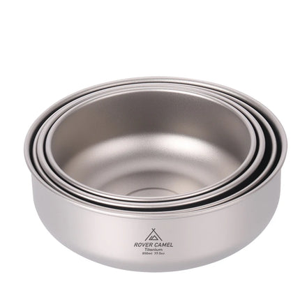 Camping Bowls Set Titanium Camping Tableware 350ml-650ml Outdoor Picnic Dish Pan Portable Plates Saucers Camping Accessories