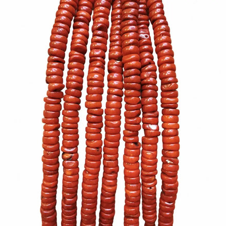 Hot Sale Natural Red Coral Beads for Jewelry Making DIY Bulk Wheel Beads Dyed Sea Bamboo Coral Beads Length Approx 38cm 1936675