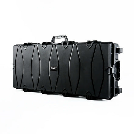 GLARY Waterproof case for Guns With Wave Sponge Universal Plastic Gun case Box With Wheels Heavy Duty Gun Storage case Box
