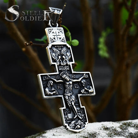 SS8-998P Steel Soldier New Retro Wholesale Men's Hot Sale Custom logo 316 Stainless Steel Cross Pendant