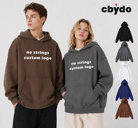 OEM Clothing Manufacturers 460g Sweatsuits With No Strings Heavyweight 100% Cotton Oversized Men's Blank Unisex Custom Hoodies