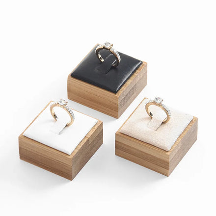Wholesale Natural Bamboo Jewelry Rack Ring Display Props Fashion Accessories Tray Packaging Display