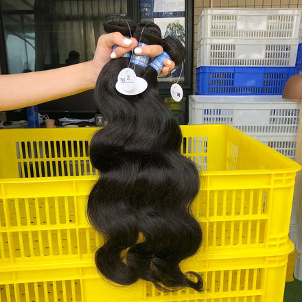 Wholesale Brazilian Virgin Hair Weave Bundles Closure Shipping 3 Bundles Machine Double Weft Perm Allowed All Colors DKL Brand