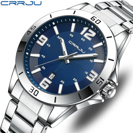 CRRJU 5003 Luminous Watch Men Classic Waterproof Quartz Watches Luxury Sport Wristwatches