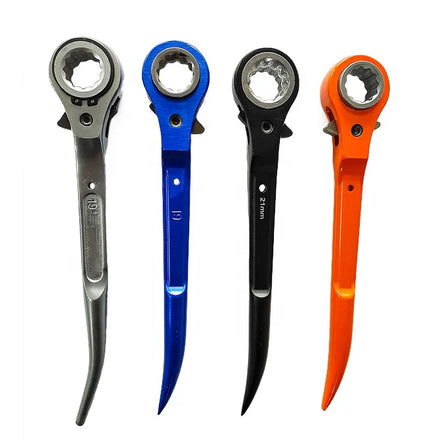 LINYI QUEEN 19/21mm Lightweight Aluminium Handle Scaffold Ratchet Wrench Anodized Surface
