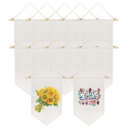 Office Decoration Sublimation Blanks Wall Hanging Display Linen Banners for Enamel Pins Badges Collection