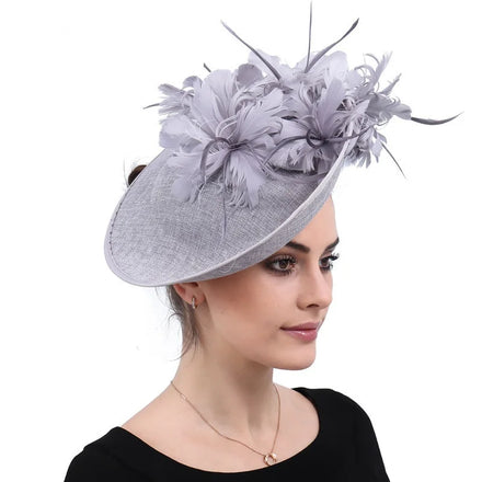 Festival Fashion High End Top Hat Noble Ladies Feather Hat Hair Clips Headwear Bridal Party Elegant Fascinators for Women