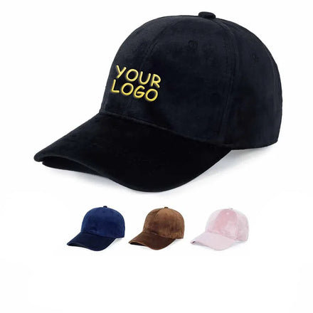 Fashion Cheap Winter Men Custom Embroidered Dad Hat Velvet Baseball Cap