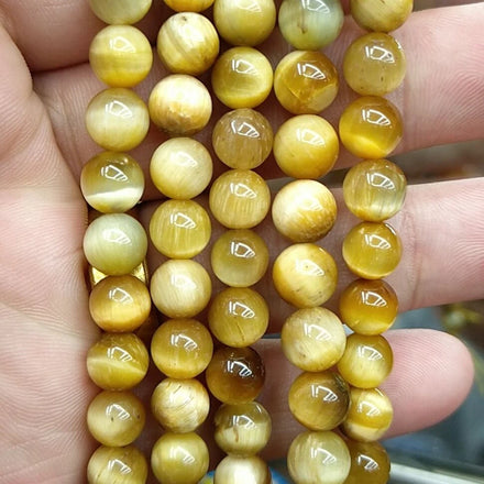 Wholesale Beads Natural Stone Beads Gold Tiger Eye Stone Beads for Jewelry Making