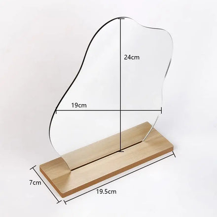 Makeup Mirror for Desk with StandAcrylic Desk Decor MirrorCute Room Decor Aesthetic Mirror Separable Wall Mounted Gift Mirror