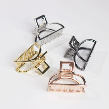 Women Geometric Hair Claw Girls Clamps Gold Color Metal Hair Crab Cross Headband Hairpin Fashion New Hair Accessories