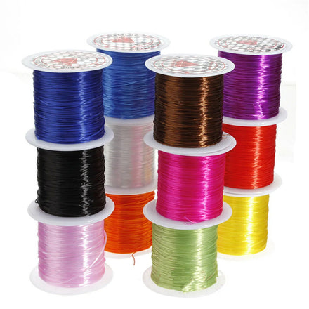 1 Roll Elastic Strong Stretchy Beading Cord Bracelet String 0.8mm Jewelry Making Jewelry Findings Flat
