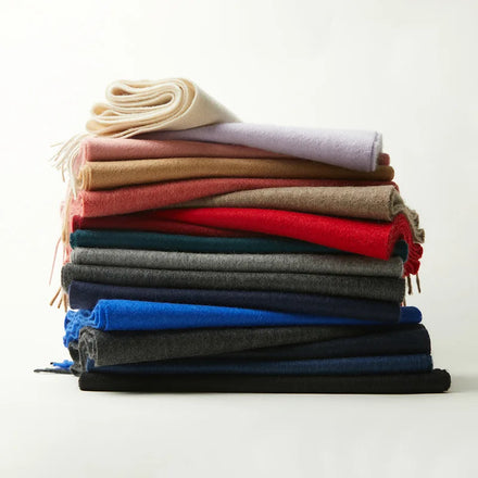 100% Cashmere Woven Long Scarf 30cm Width Solid Color Breathable Luxury Soft Fashion Winter Shawl Krown Cashmere