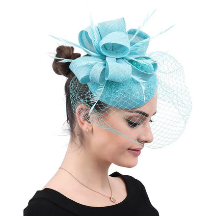 Bridal Veil Headdress Small Top Hat Vintage Cheongsam Fashion Women Hat Wedding Fascinators and Hats