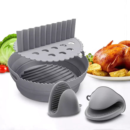 Food Safe Silicone Pot Air Fryer Liners Reusable Heat Resistant Reasonable Price 2 Pack air Fryer Silicone Liners