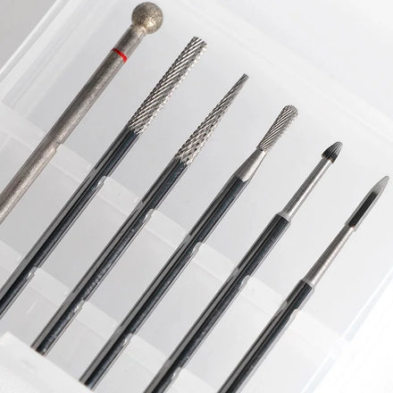 6pcs Professional Sample Book Nail Drill Bits Set Wholesale Sharp Carbide Cuticle Drill Bits for Nails