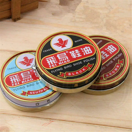 40g Useful Flying Bird Leather Shoe Wax Polish High Gloss Shine 3 Colors