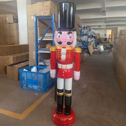 Nutcracker Christmas 8ft Statue/ 8 ft Nutcrackers Fiberglass Outdoor/ pink Light Outdoor Nutcracker