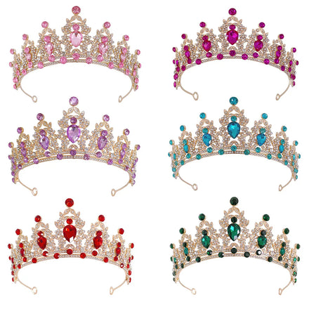 Genya Crown Headpieces Crystal Tiara Crowns for Women Girls Bridal Wedding Prom Birthday Hair Accessories