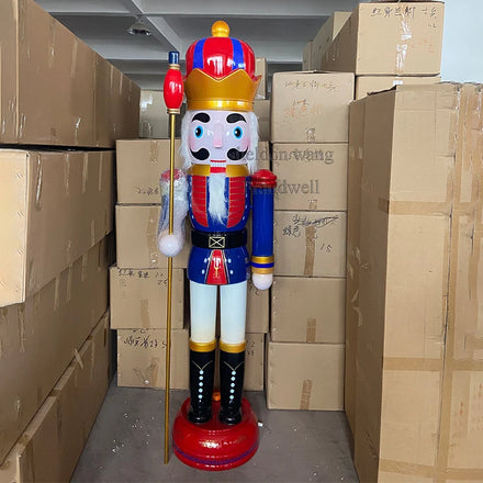 Nutcracker Christmas 8ft Statue/ Christmas Ornament Nutcracker/ 160cm Resin Nutcracker