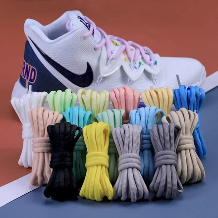 Hot Style 100% Polyester Colored Shoelaces High Tenacity Different Sizes for Sneakers SJH Brand SJH2022110903 Customized Color