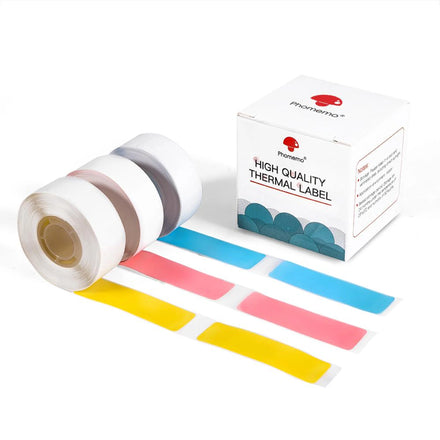 Phomemo Colorful Thermal Sticker Paper for D30 Waterproof Oilproof Adhesive Labels Sticker