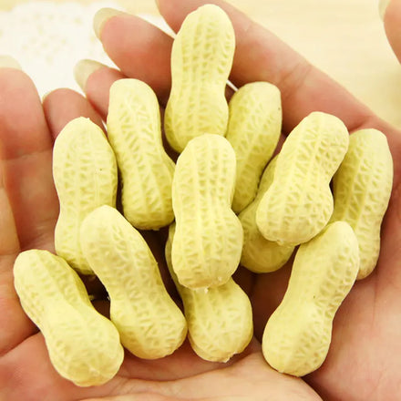 Creative Stationery Cute Kawaii Peanut Rubber Eraser Pencil Lovely Cartoon Eraser Prize Stationary Korean Novelty Lovely Eraser