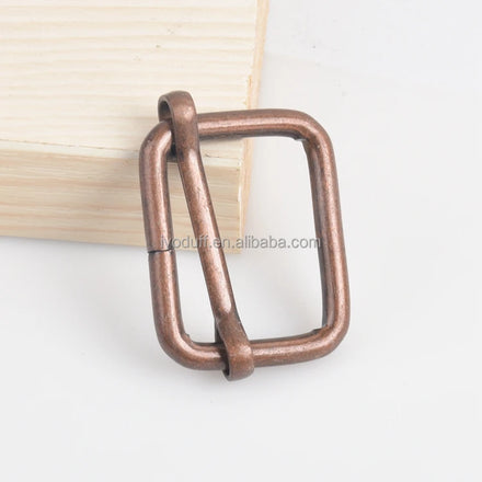 New Red Bronze 1 Inch Tri Glide Rectangle Slider Buckle Pet Collar Hardware
