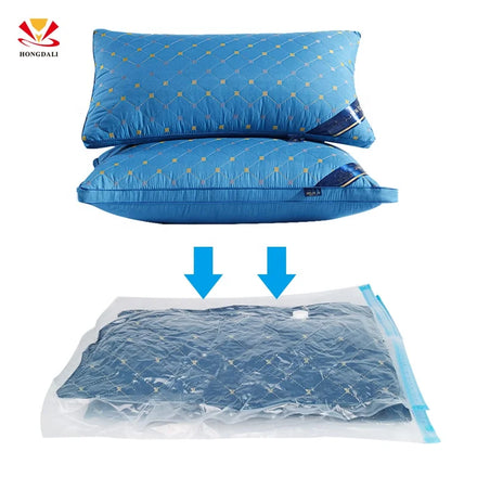 Hongdali Wholesale PA Material Compression Storage Bags Blanket Clothes Vacuum Sealed Travel Vacuum Pump Blanket Clothes Storage