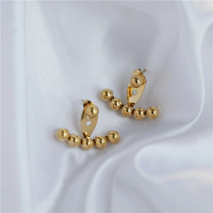 Fenny Ready to Ship Classic Designer Beads Stud Earring Trendy for Summer Wholesale Stainless Steel Ladies Jewelry