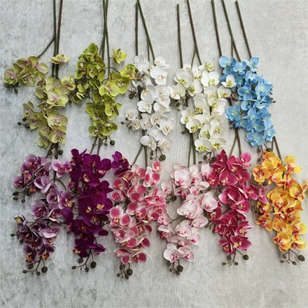 Wedding Decoration Valentines 3D 21 Heads Phalaenopsis Artificial Flowers in Bulk