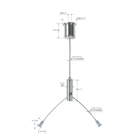 Durable aircraft suspension cable kit stainless steel wire brass cable gripper for hanging system