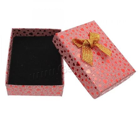Rectangle Cardboard Jewelry Pendant Box with Satin Ribbon More Colors for Choice 70x90x30mm 1200/Bag 1349076