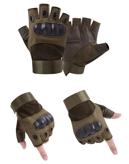 NEW Function Men's Outdoor Combat Fan Cycling Non-slip Wear Outdoor Sports Half Finger Sleeves Gloves