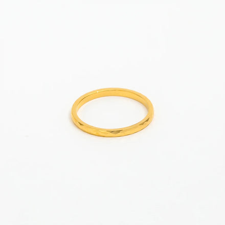 Fenny Stainless Steel Waterproof&Tarnish Free Simple Versatile Ring Gift for Couple 18K Gold Plated Wholesale Jewelry