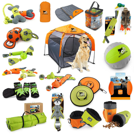 Custom Squeaking Tennis Ball Toys Water Bowl Collar Travel Tent Mat Bed Bag Dog Outdoor Product