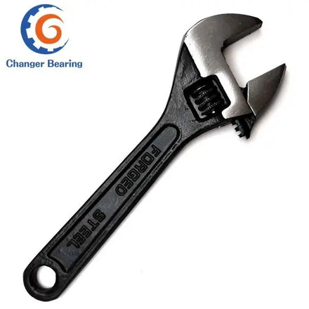 Hardware Tools Black Oxide Open Adjustable Wrench Spanner with Inch Metric Scale