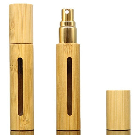 3ml 5ml 10ml Bamboo Glass Perfume Spray Bottle Car air Freshener Perfume Bottle with Bamboo Lid