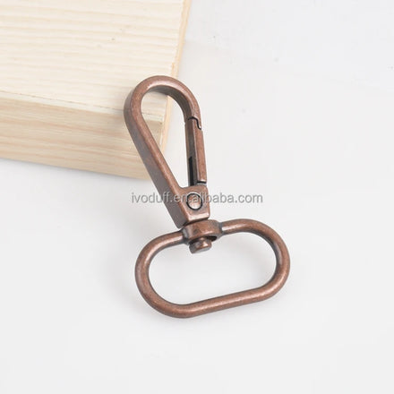 25mm Handbag Strap Metal Red Bronze Swivel Snap Hook Clip
